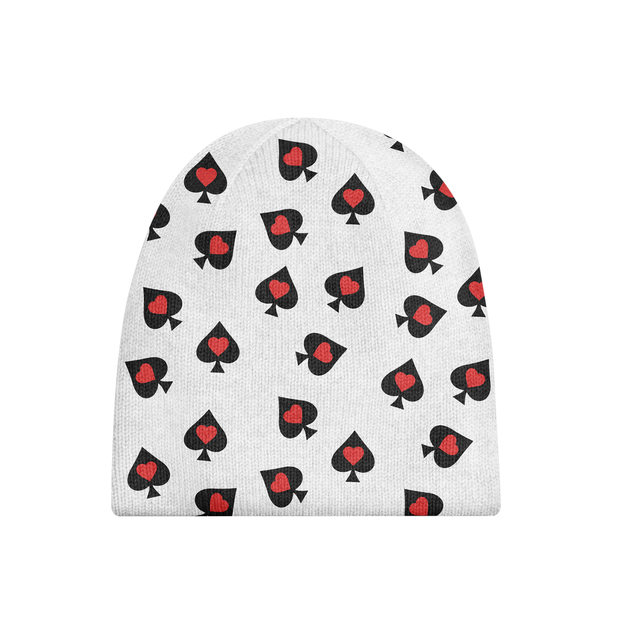 White All Over Logo Beanie
